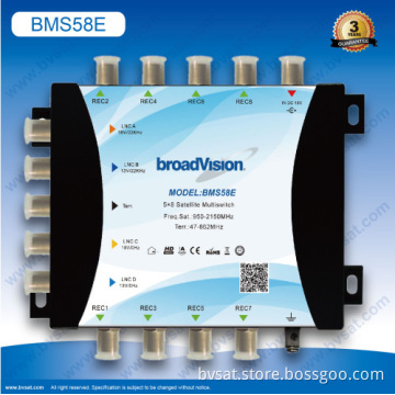 5 In 8 Out Stand-alone Satellite 5x8 Multiswitch Diseqc 2.0 Newest 2013 